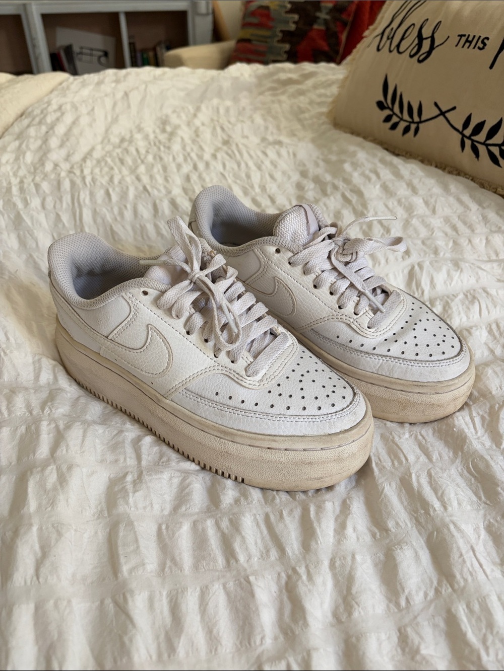 Nike Women’s Off-White Platform Sneakers Air Force 1